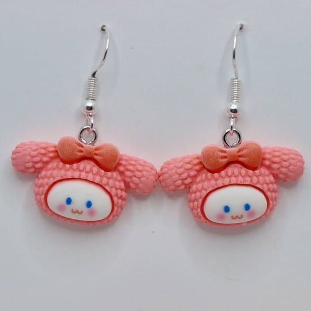Cute Animal Resin Earrings-Posts